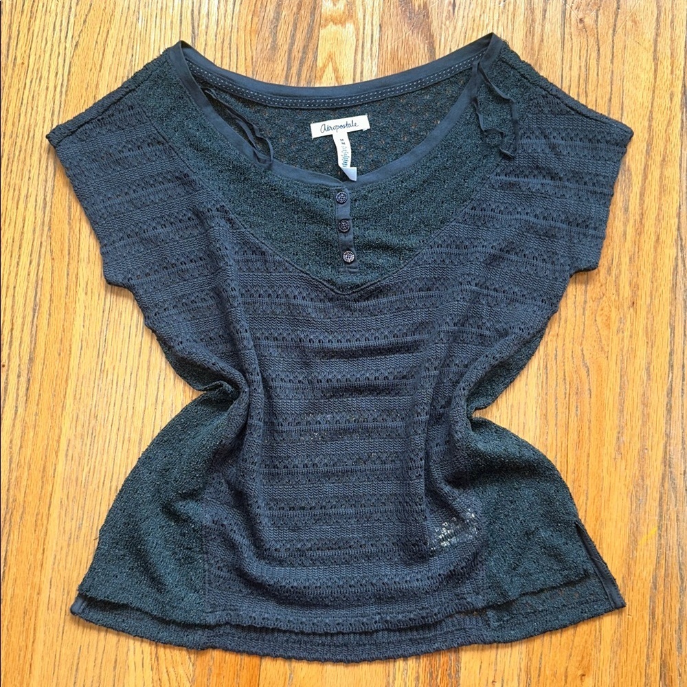 Aeropostale Striped Knit Blouse